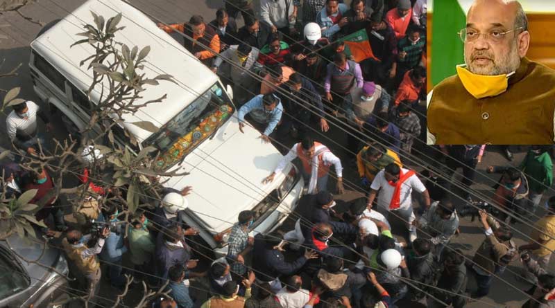 Amit Shah seeks report on attack of the car of BJP MP Sunil Mandal at party office | Sangbad Pratidin