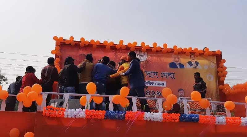 In front of Arjun Singh, there was a fight on the BJP's joining stage | Sangbad Pratidin
