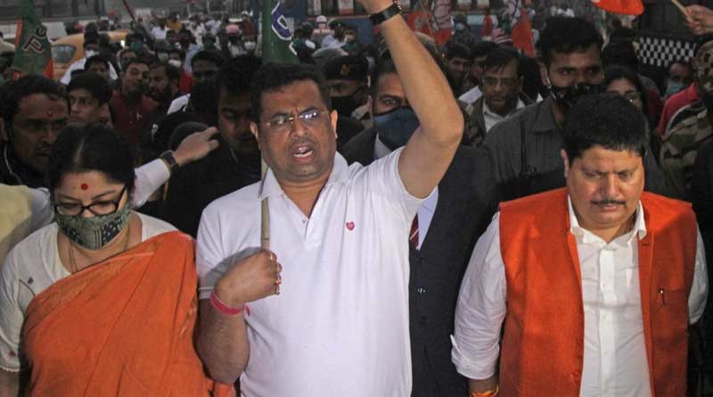 BJP staged statewide protests against the attack on JP Naddar's convoy