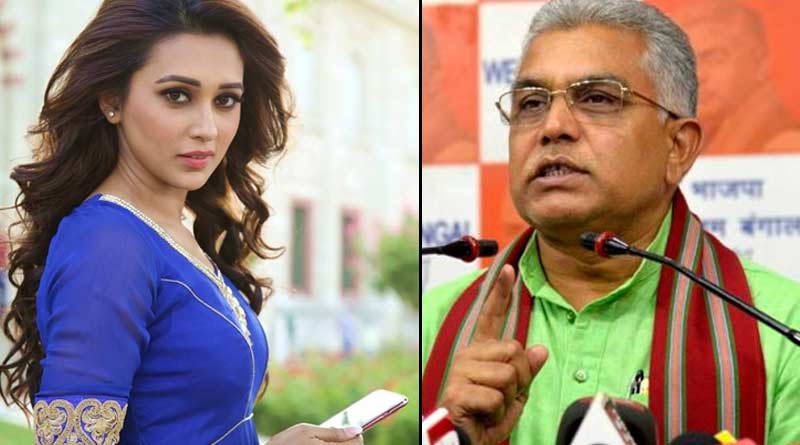 TMC MP Mimi Chakraborty slams BJP State President Dilip Ghosh ।Sangbad Pratidin