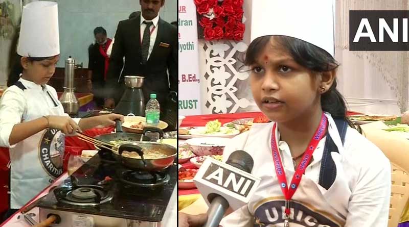 Girl from Tamil Nadu entered the UNICO Book of World Records by cooking 46 dishes in 58 minutes in Chennai ।Sangbad Pratidin
