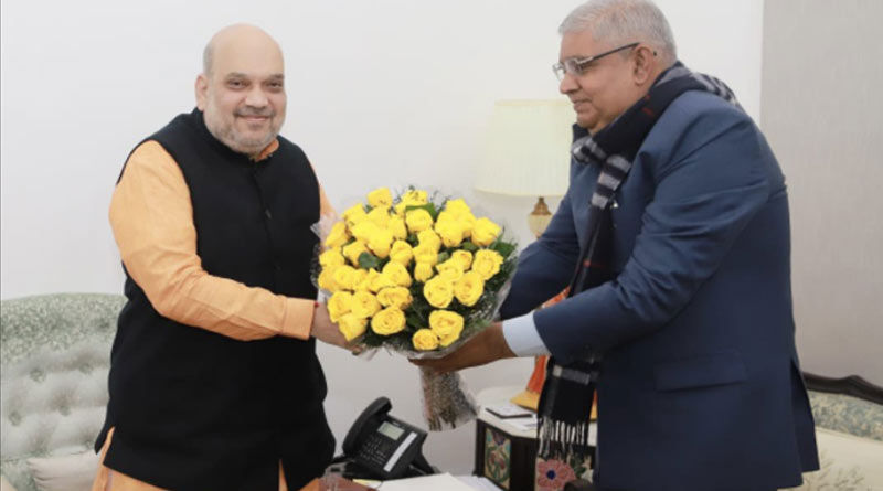 Jagdeep Dhankhar meets Amit Shah and claims that he has no political inclination as he is the Governor of Bengal| Sangbad Pratidin