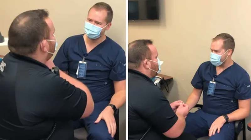Boyfriend proposes to male nurse who injected him with COVID-19 vaccine, adorable video goes viral | Sangbad Pratidin