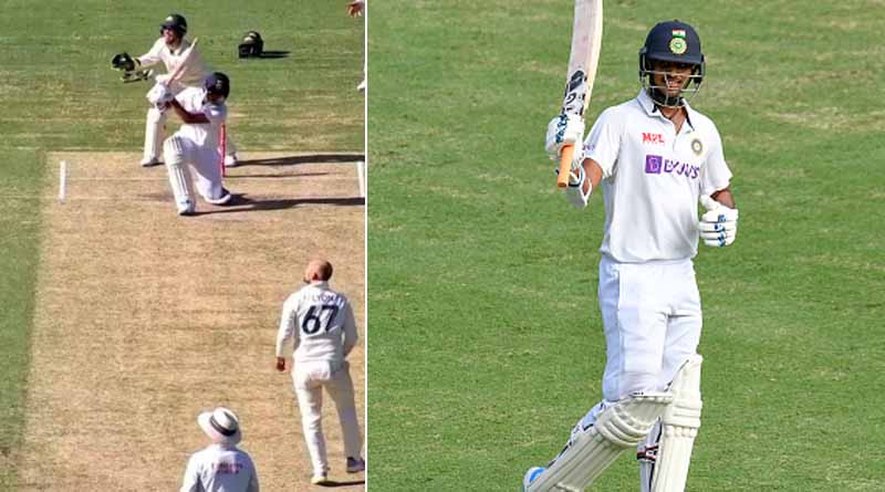 Washington Sundar's no-look 6 during his impressive fifty on Day 3 of Brisbane Test | Sangbad Pratidin