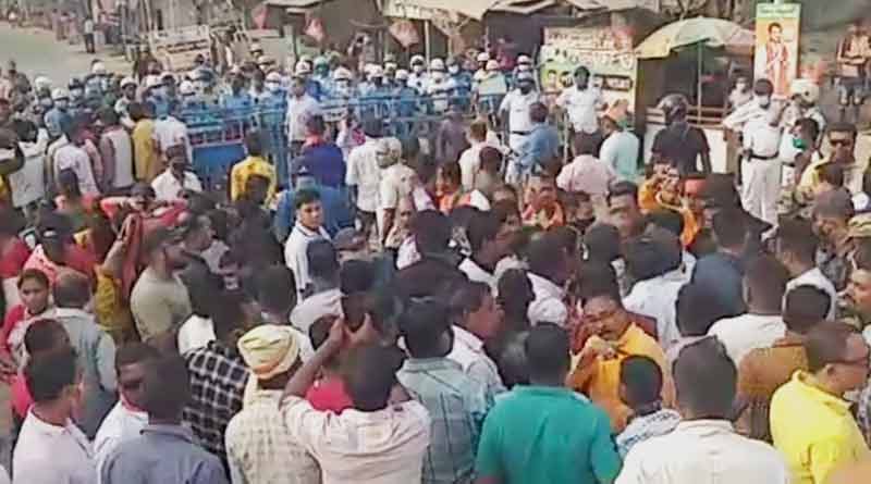 Chaos during BJP's Rath Yatra at Kanchrapara in West Bengal | Sangbad Pratidin