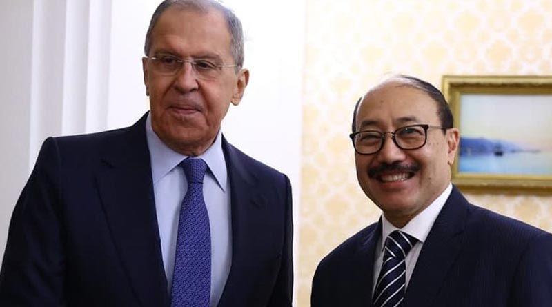 Russian Foreign Minister Sergey Lavrov held a meeting with Foreign Secretary Harsh Vardhan Shringla | Sangbad Pratidin