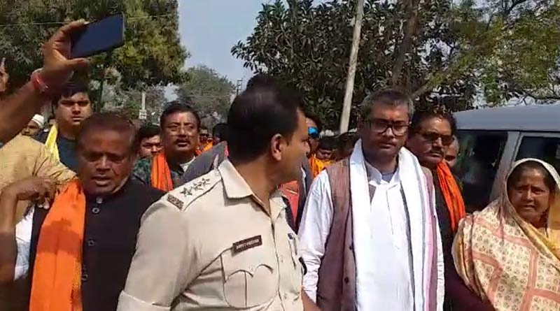 Police stops Parivartan Rally of BJP at Murshidabad, chaos |SangbadPratidin