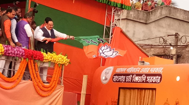 BJP's JP Nadda calls for 'change' in Bengal, clashes out at Mamata Banerjee