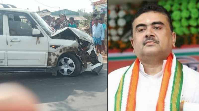 Convoy of Shuvendu Adhikari in the accident in Bankura | Sangbad Pratidin