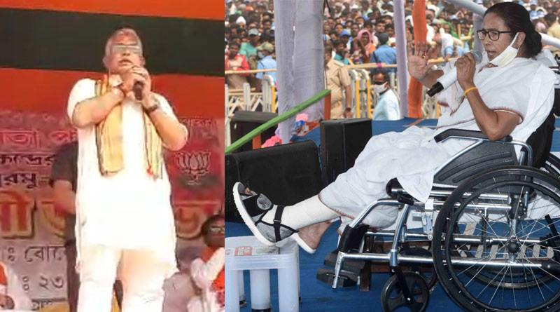 BJP State President Dilip Ghosh uses abusive language at TMC leader Mamata Banerjee | Sangbad Pratidin