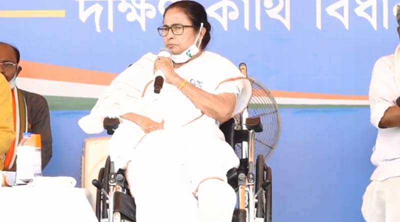 West Bengal Assembly Elections : TMC candidate Mamata Banerjee slams Suvendu Adhikari and Sisir Adhikari | Sangabad Pratidin
