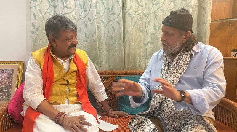 BJP leader Kailash Vijayvargiya meets actor Mithun Chakraborty | Sangbad Pratidin