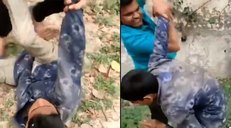 Viral clip shows Ghaziabad man thrashing Muslim boy for drinking water at temple | Sangbad Pratidin