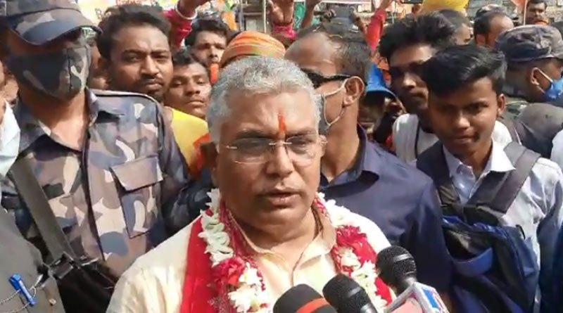 WB Election: Dilip Ghosh slams TMC on their demand of reducing poll phases by taunting with 'Khela habe' slogan |Sangbad Pratidin