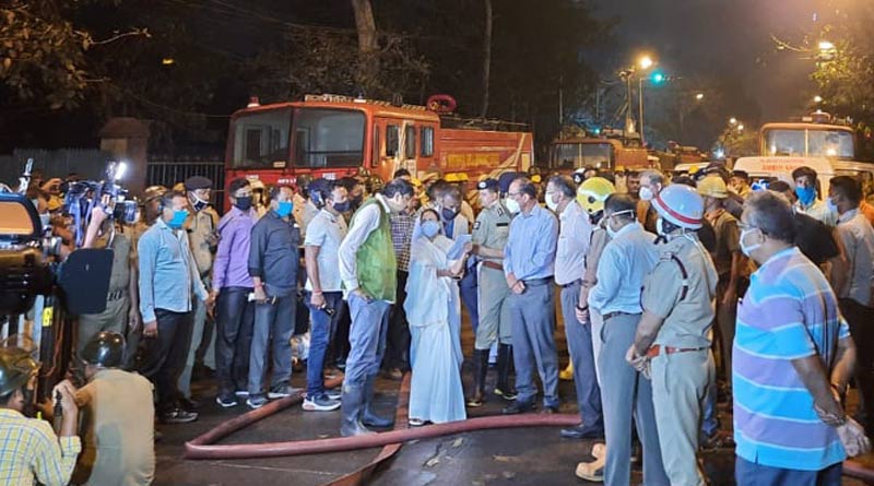 Kolkata: CM Mamata Banerjee is at the spot where massive fire broke out | Sangbad Pratidin