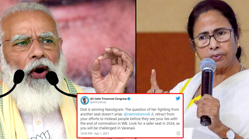 TMC challenges PM Narendra Modi to find 'safer seat' other than Varanasi, sparks new row |Sangbad Pratidin