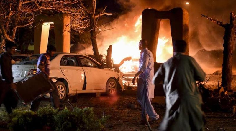 Deadly blast at Pakistan's Balochistan hotel hosting Chinese ambassador leaves 4 dead 12 Injured । Sangbad Pratidin