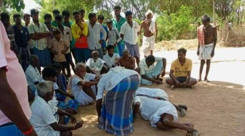 Three ‘Dalit’ men forced to fall at feet of village panchayat, case filed against 8 in Tamil Nadu । Sangbad Pratidin