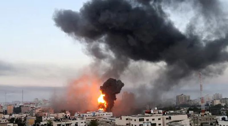 Israel says Gaza tower it destroyed was used by Hamas to try to jam Iron Dome | Sangbad Pratidin