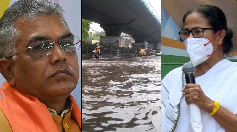 BJP State President Dilip Ghosh slams CM Mamata Banerjee over waterlogging issue ।Sangbad Pratidin
