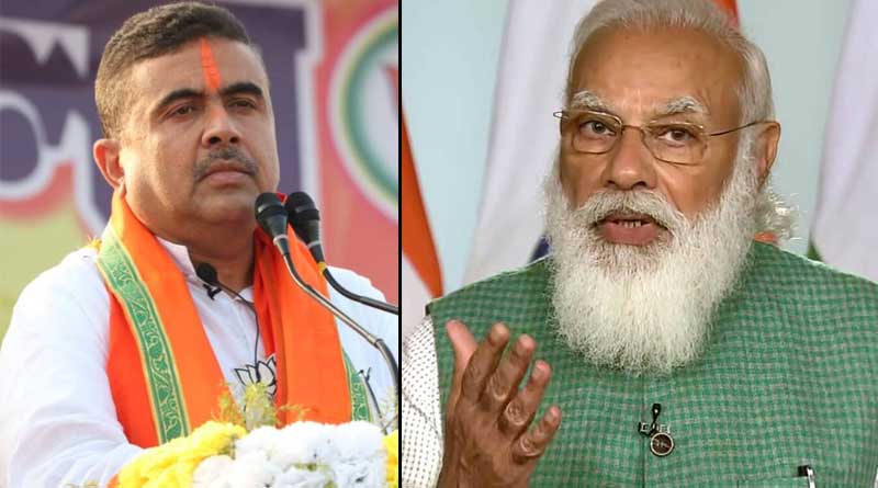 BJP leader Suvendu Adhikari meets with PM Narendra Modi ।Sangbad Pratidin