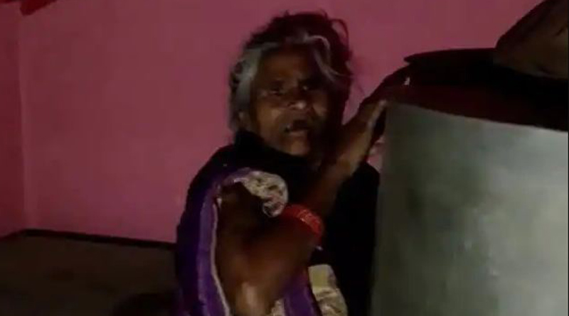 Scared of Covid vaccine, elderly woman in UP’s Etawah hides behind a drum, video goes Viral | Sangbad Pratidin