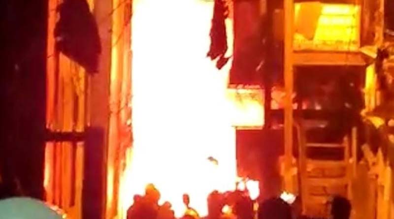 Massive fire broke out in a building of Strand road ।Sangbad Pratidin