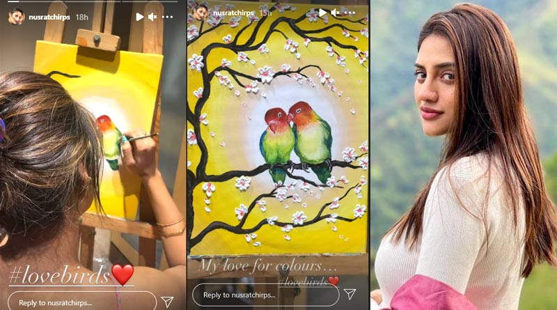 Nusrat Jahan painted Lovebirds, shares picture on Instagram | Sangbad Pratidin