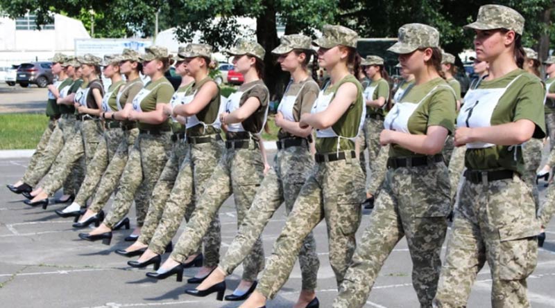 ‘Mockery’: Backlash after Ukraine women troops march in heels | Sangbad Pratidin