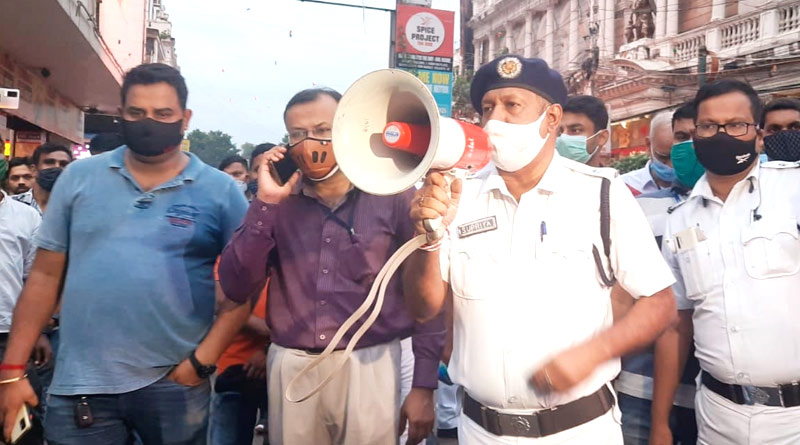 No mask, no shopping, Kolkata Police launches drive to contain Corona Pandemic | Sangbad Pratidin