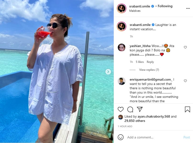 Srabanti Chatterjee vacation