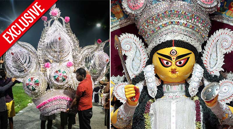 Durga Puja 2021: Bagbazar Sarbojanin Durga idol gets makeover | Sangbad Pratidin