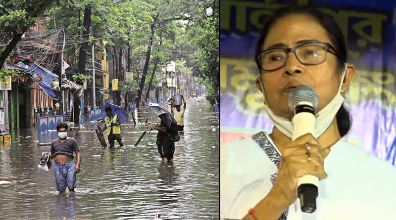 Mamata Banerjee urges people to stay alert in rain । Sangbad Pratidin