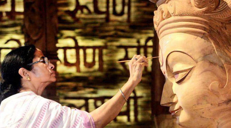 Durga Puja 2021: Nazrul Park Unnayan Samiti's Durga will be inspired by Mamata Banerjee governments social development schemes। Sangbad Pratidin