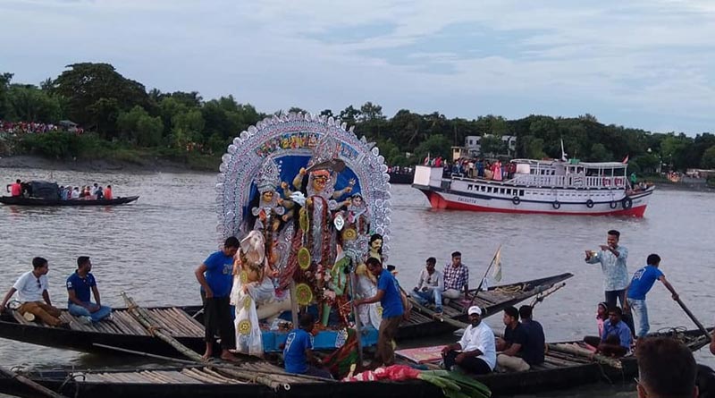 Durga Puja 2021: Gathering banned at Ichamati River this Durga Puja visarjan | Sangbad Pratidin