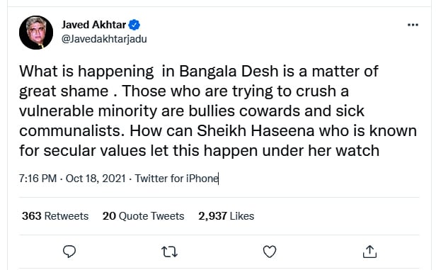 Javed-Akhtar tweet