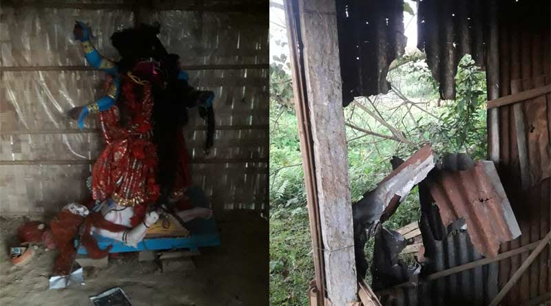 Unknown miscreants vandalised Kali temple in Tripura | Sangbad Pratidin