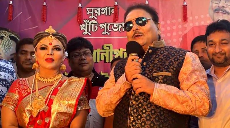 Rakhi Sawant and Madan Mitra Shared stage on Diwali | Sangbad Pratidin