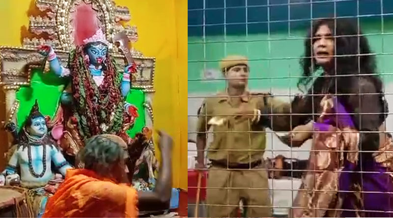 Controversy raises over a theme of Kali Puja in Rajarhat | Sangbad Pratidin