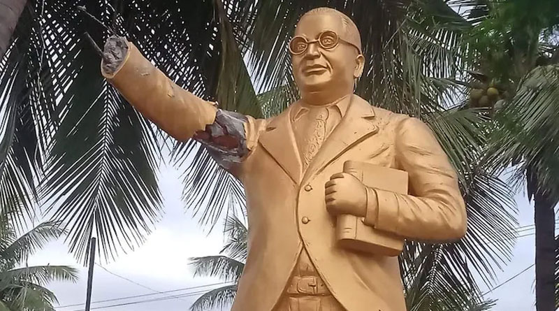 Ambedkar statue vandalised in Tamil Nadu, locals block highway in protest | Sangbad Pratidin