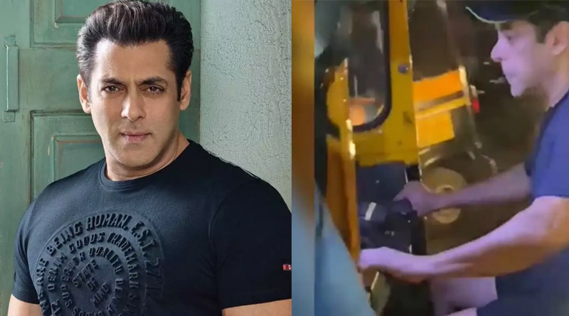 Salman Khan drives auto rickshaw in Panvel | Sangbad Pratidin