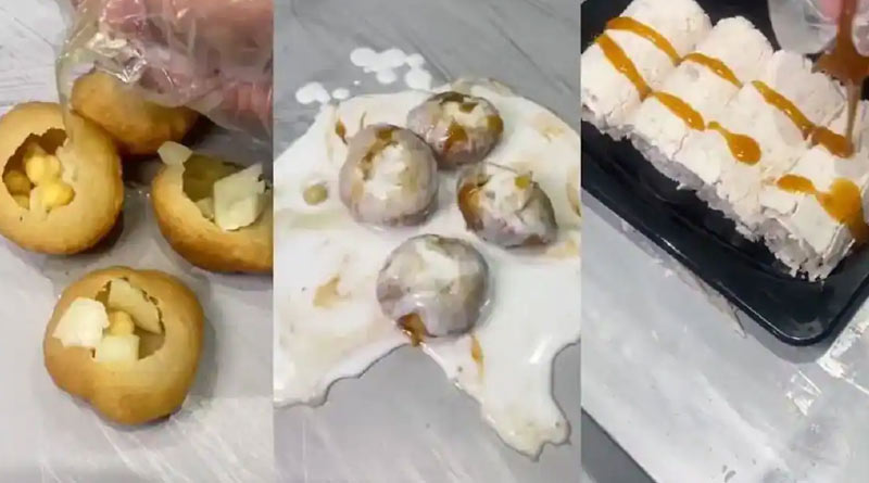 Video Viral: man makes golgappa icecream roll that shakes netizens with mixed reactions | Sangbad Pratidin