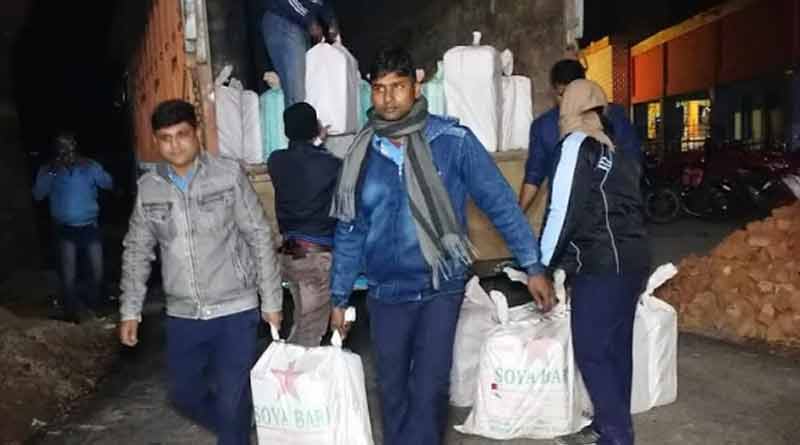 WB STF arrested 5 persons and seized 824 Kgs of Ganja from a truck in Purbasthali । Sangbad Pratidin