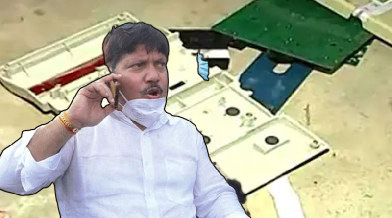 BJP Candidate allegedly ransack EVM in Basirhat । Sangbad Pratidin