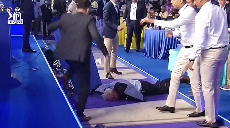 Hugh Edmeades has just collapsed mid of IPL auction 2022 | Sangbad Pratidin