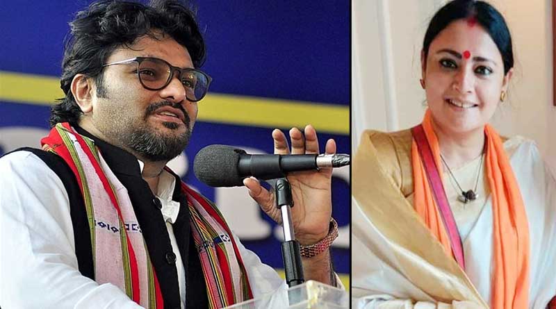 Agnimitra Paul plays Babul Supriyo's anti-TMC song during poll campaign । Sangbad Pratidin