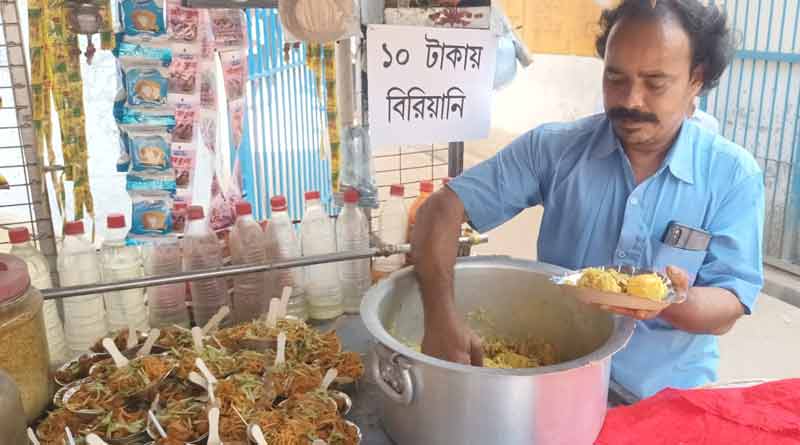 Chicken Biryani for Rs 10 only, Katwa witnesses food frenzy । Sangbad Pratidin