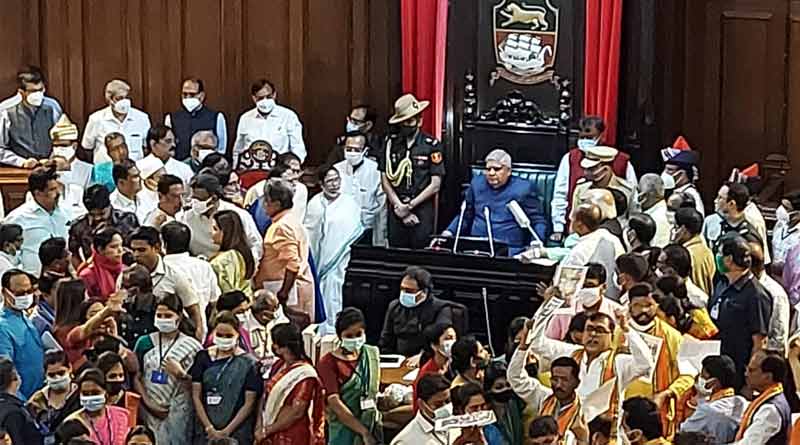 2 BJP MLA suspended from West bengal assembly | Sangbad Pratidin