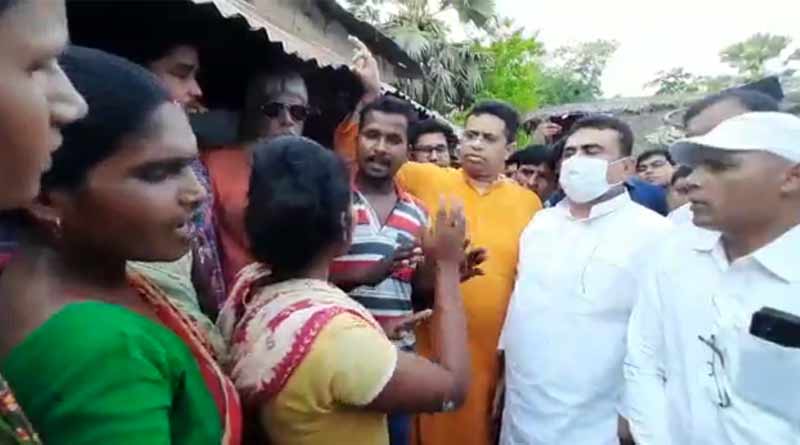 BJP's Suvendu Adhikari faces protest at Bankura । Sangbad Pratidin