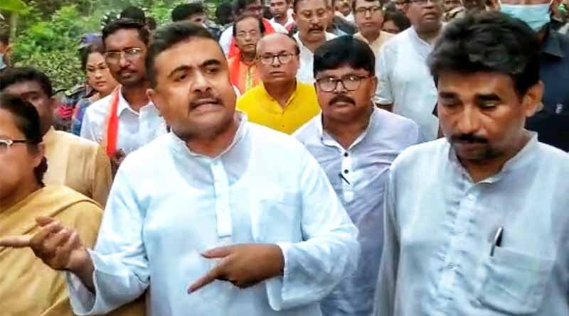 'Meeting going on at Kanthi, I can also block the road', Suvendu Adhikari threats after being stopped in South 24 Parganas | Sangbad Pratidin